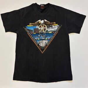 Vintage 1993 Harley-Davidson Black Graphic Tee